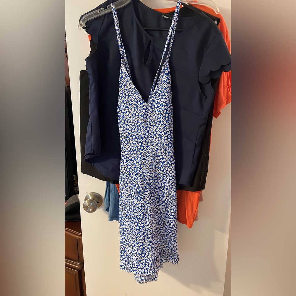 Blue strappy sundress